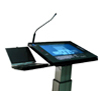 ILS22M lectern with notebook on side table